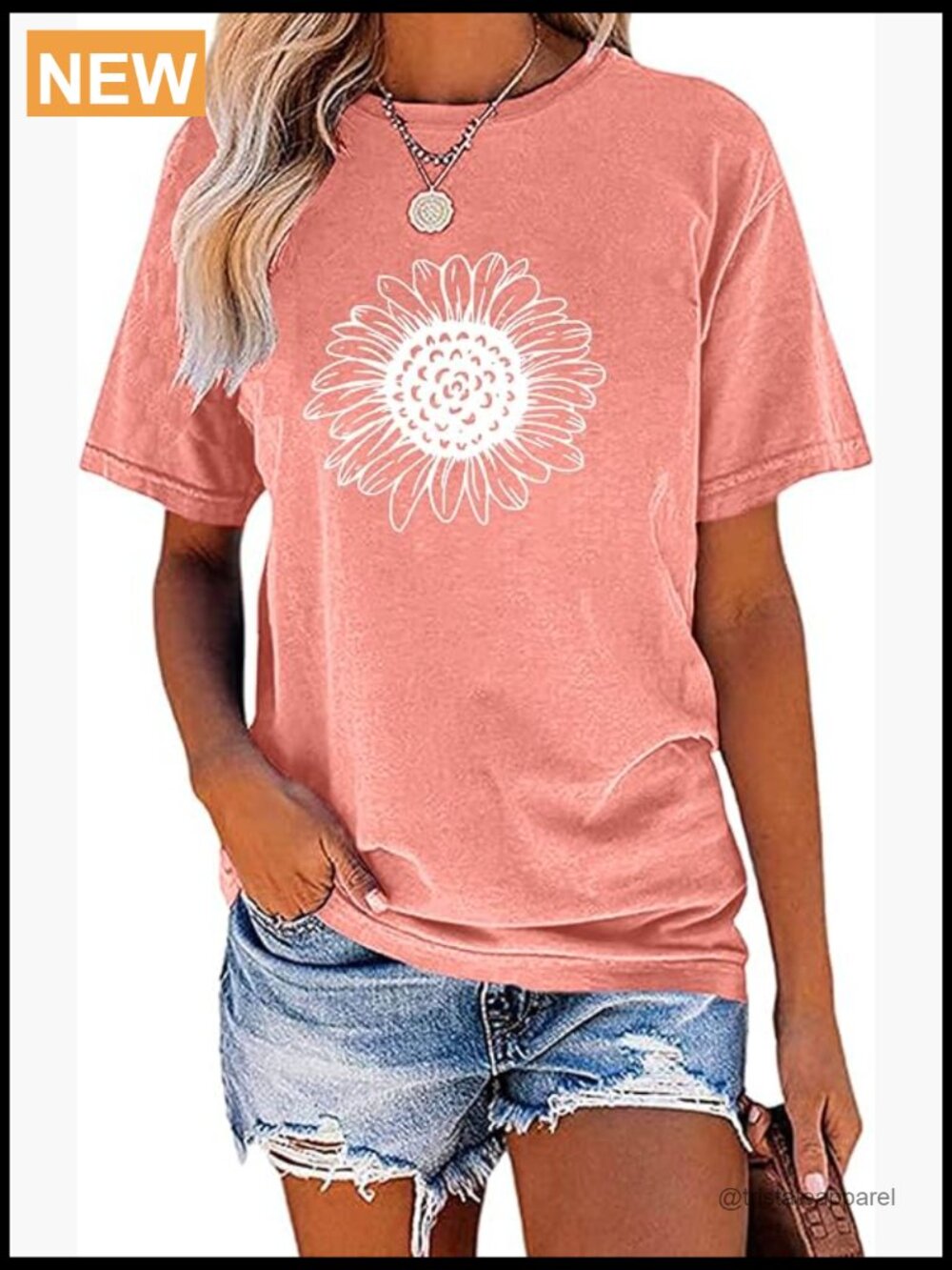 Women's Short Sleeve Graphic Tee Cotton Tunic T Shirt